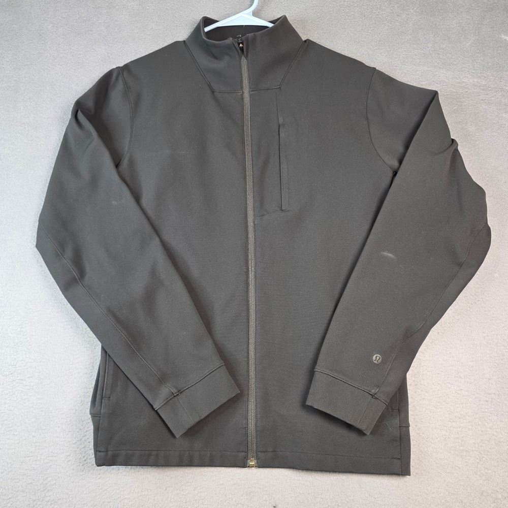 Lululemon Sojourn Jacket Mens Large Black Full Zip Athletic Activewear